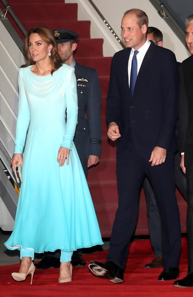 William and Kate arrive in Pakistan. Picture: Getty Images