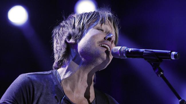 Keith Urban perform during the CMA Fest in Nashville last week. Picture: AP