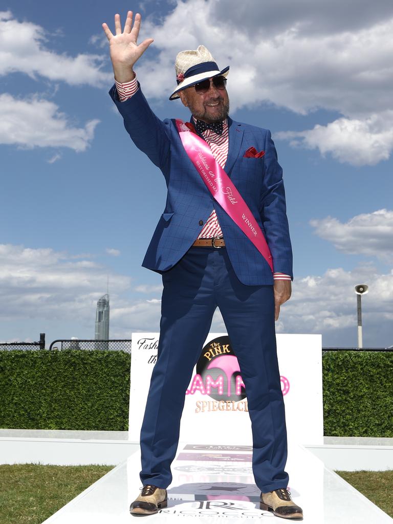 Male Winner Vladimir Lukashov at Fashions on the Field during Melbourne Cup Day at The Gold Coast Turf Club. Photograph: Jason O’Brien.