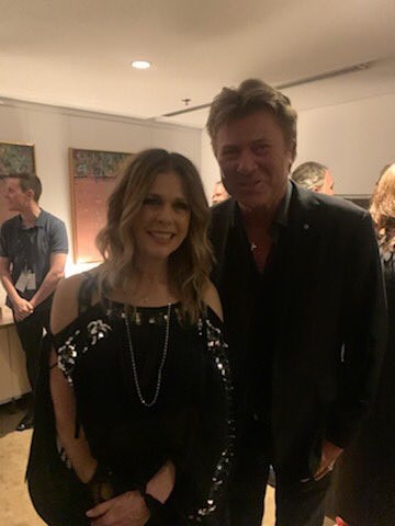 Richard Wilkins pictured with Rita Wilson at the Sydney Opera House. Both later contracted coronavirus. Picture: Twitteron the 7th of March Picture: Twitter