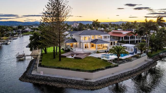 The nation’s top notified auction result was on Queensland’s Gold Coast. The riverfront Carrara home fetched $6.68m with four bidders competing.