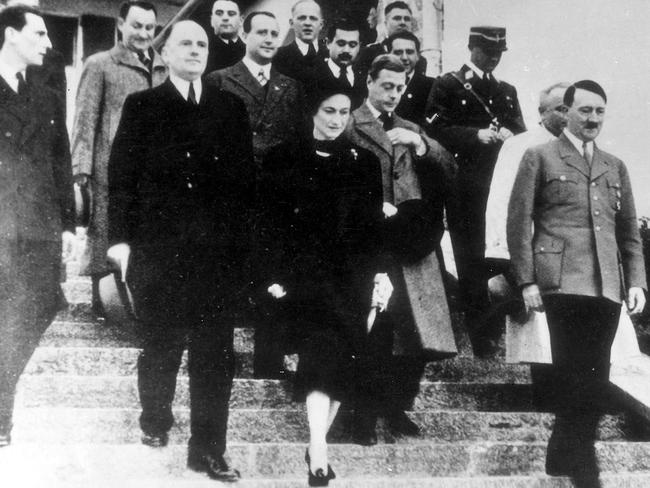 Edward with Hitler in Germany. Picture: Getty Images