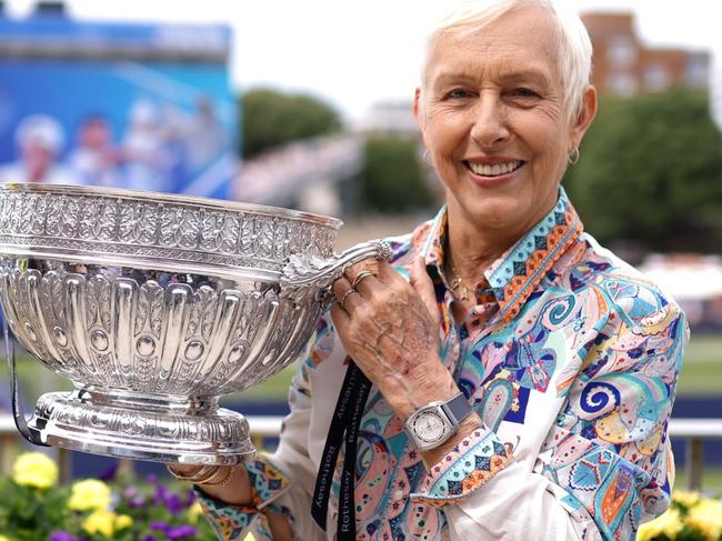 Martina Navratilova, who came out as gay 43 years ago, said she had been 'jettisoned' by some in the LGBT community over her opinions but would continue to speak her mind. Picture: Getty Images