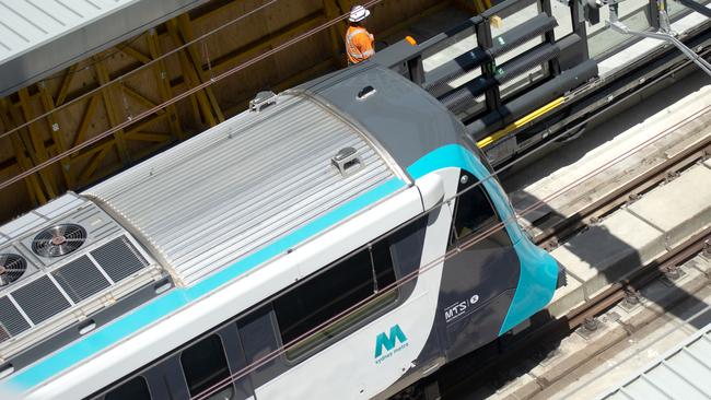 Australia's first driverless metro train at Sydney’s Chatswood station. Picture: AAP/Jeremy Piper