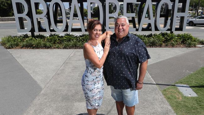 Tony Rigas and entertainment promoter Sue Porrett. Picture Glenn Hampson