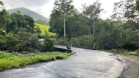 William Dilworth’s car was found at Byrrill Creek Rd. Picture: Natascha via NSW SES Murwillumbah Unit