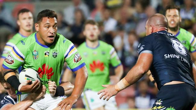 Josh Papalii of the Raiders during Round 8 vs the Cowboys. Photo: AAP