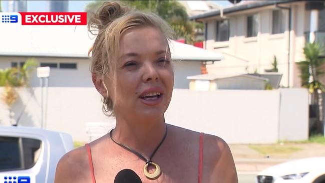 Gold Coast resident Melissa Burrows recorded the incident as she stepped in. Australia Post said the postman was driving a three-wheeled electric delivery vehicle equipped with ‘on-board telematics.’ Picture: 9 News Gold Coast