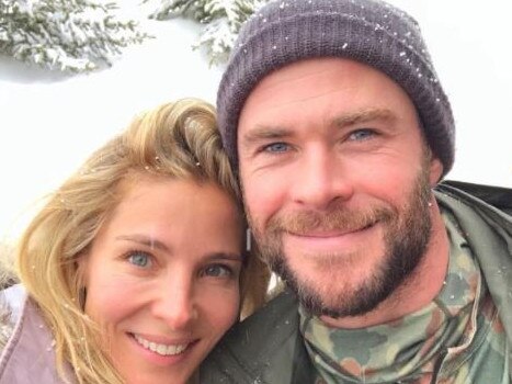 Chris Hemsworth and his wife Elsa Pataky in Montana after Miley Cyrus and Liam Hemsworth's wedding. Picture: Instagram/Elsa Pataky