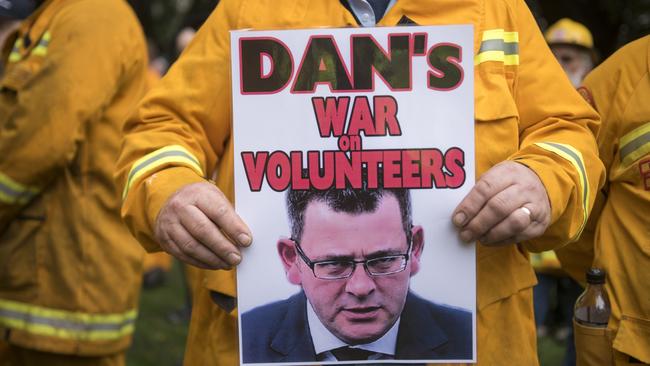 The CFA has lost 20 per cent of its volunteers as the Andrews Government hands more territory to career firefighters, blowing out fire service costs. Picture: Christopher Chan.