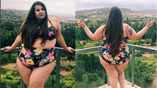 is slammed for advertising plus-size leggings using a slim model  standing in ONE leg