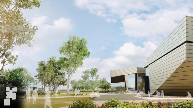 Artist impression of the performing arts building at the new Whyalla high school. Picture: Supplied