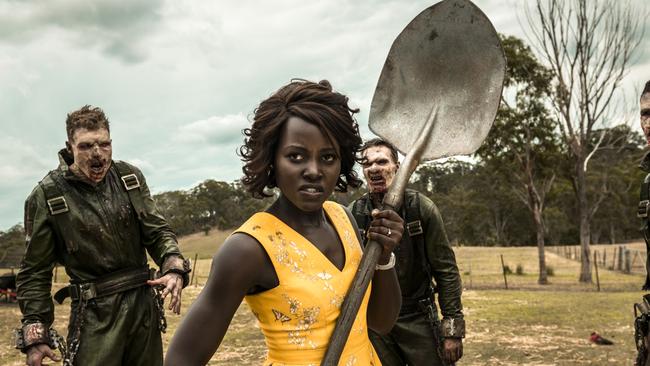 Lupita Nyong'o and Alexander England in Australian film Little Monsters.Picture: Supplied