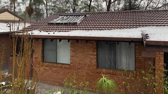 Kris Pierce's Linden Ave home at Toormina was under an ice blanket.