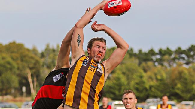 Alistair Rae in action for Woodend-Hesket. Picture: Aaron Cook