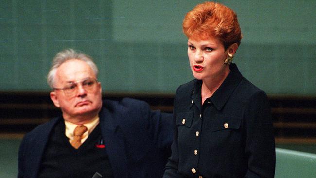 Pauline Hanson, Independent MP for Oxley, delivers her maiden speech in 1996