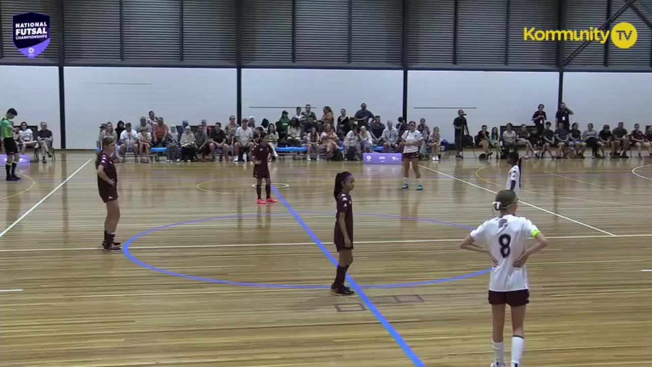 Replay: Football Queensland Maroon v Football Queensland White (U13 Girls QF)—2025 National Futsal Championships Day 4