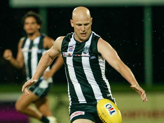 Gary Ablett Jr made his NTFL debut with Palmerston in November. Picture: Glenn Campbell