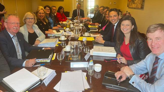 State Cabinet meeting at the Wayville Showgrounds in 2022. Former Police Minister Joe Szakacs cropped out of. Picture: state government