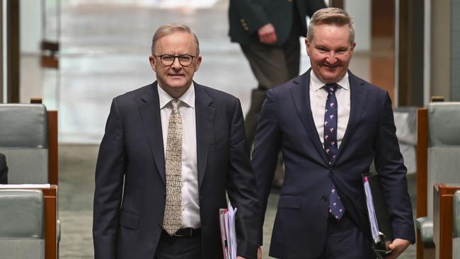 Prime Minister Anthony Albanese (left) and Climate Change and Energy Minister Chris Bowen. Picture: Martin Ollman