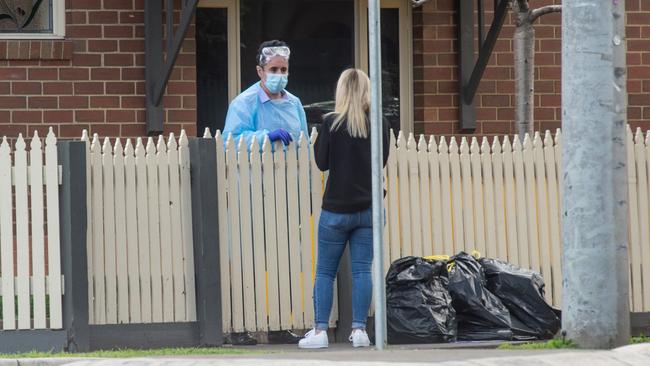 An aged care home in Victoria in lockdown after residents tested positive to COVID-19. Picture: Tony Gough