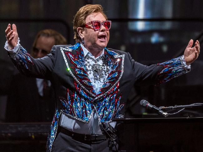 Elton John Concert at AAMI - last concert in Melbourne for the Farewell Yellow Brick Road Tour. Picture: Jake Nowakowski