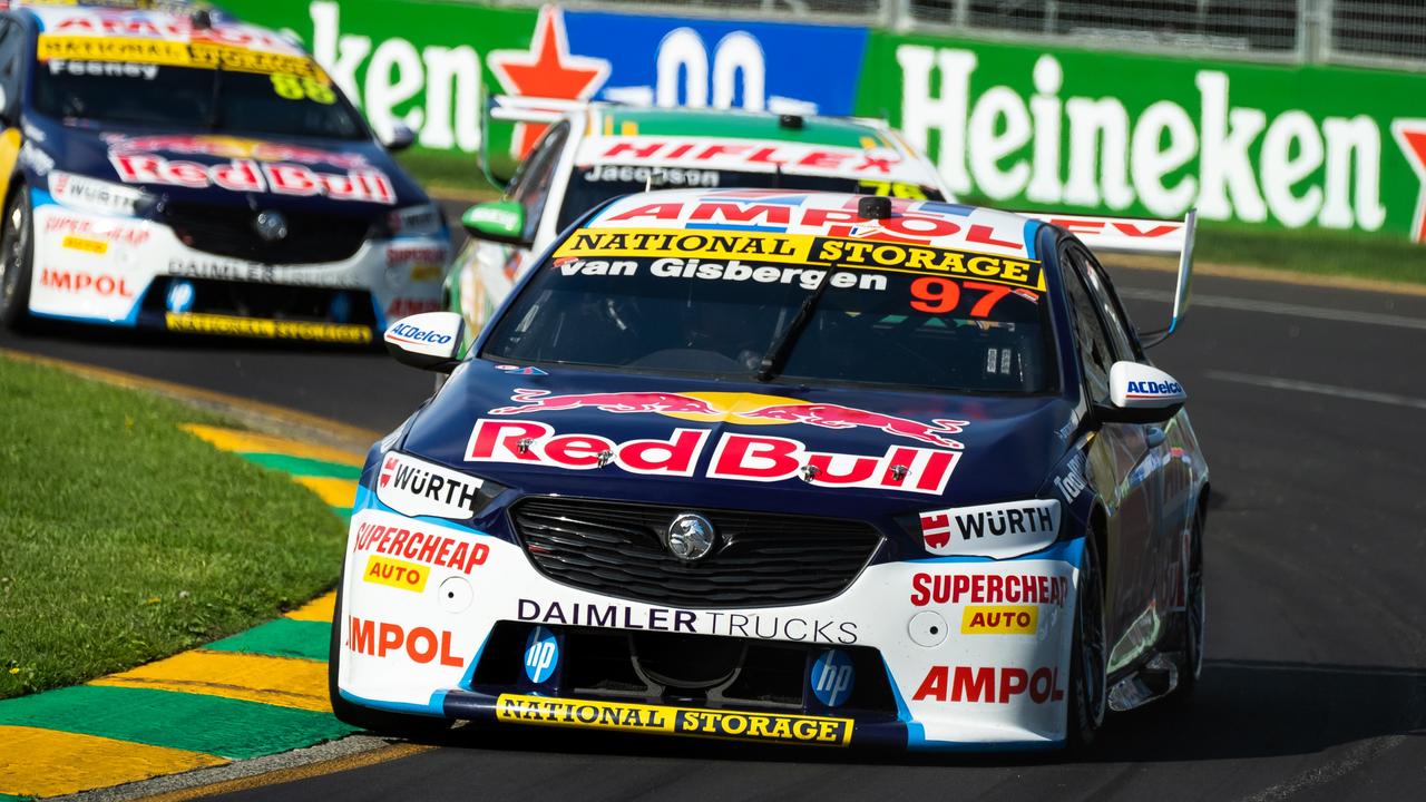 Shane van Gisbergen took out the first race in Perth on Saturday. Photo: Getty Images