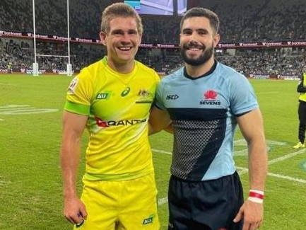 Nick Chapman (left) with good mate Jordan Luke after a tournament in March.