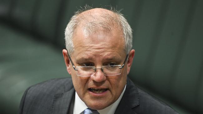 Scott Morrison in question time last week. Picture: AAP