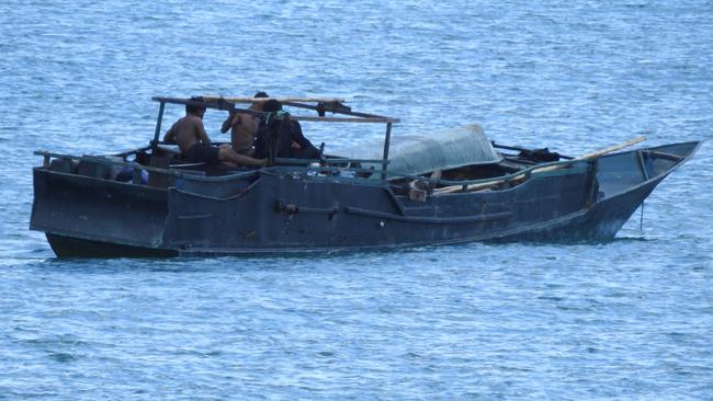Ranger groups have been contributing to the interception of both illegal fishing boats (pictured) and asylum seeking groups. Picture: Supplied