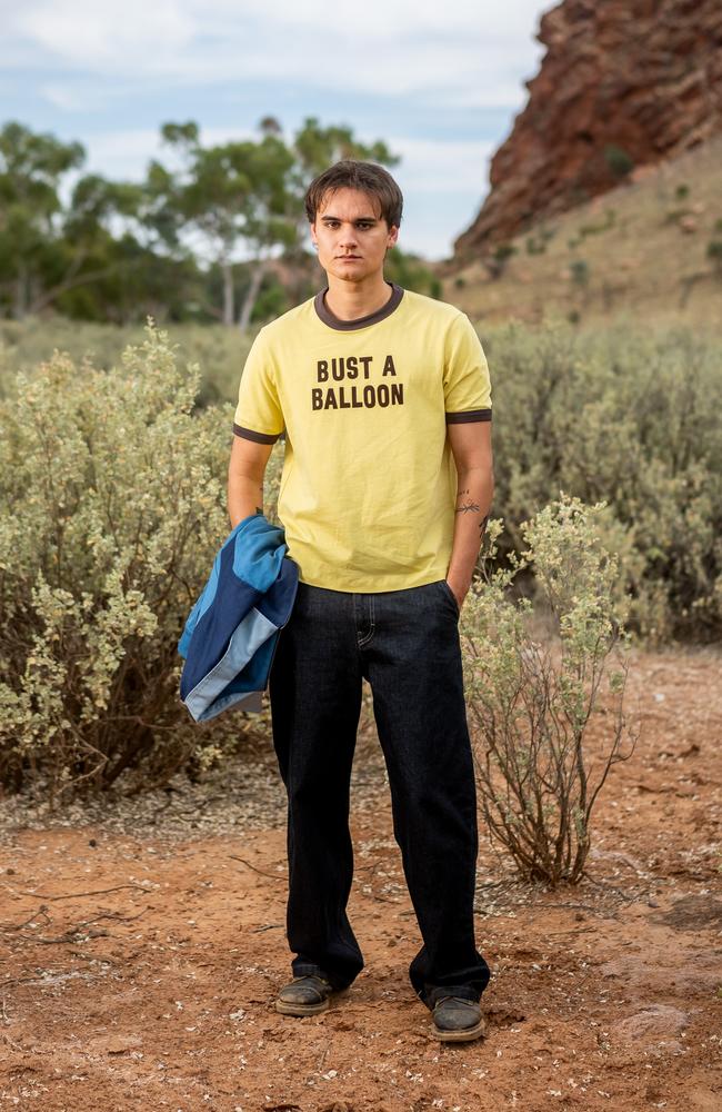 Actor Will McDonald in Alice Springs, where he shot new Stan drama comedy, Thou Shalt Not Steal. Picture: Lisa Hatz.