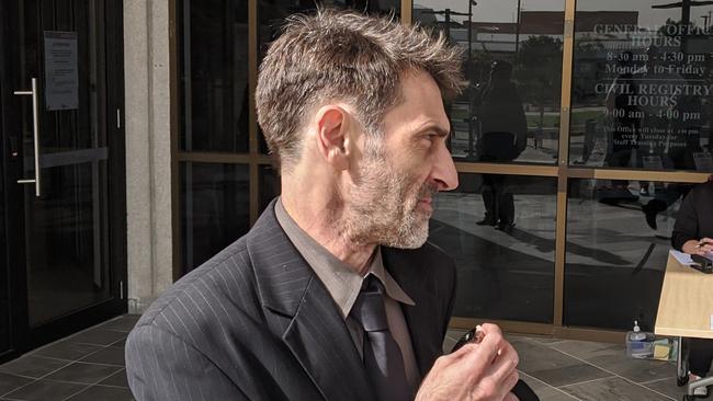 Phillip Jamaul Mullineux, 50, leaving Beenleigh Magistrates Court today. Picture: Alex Treacy