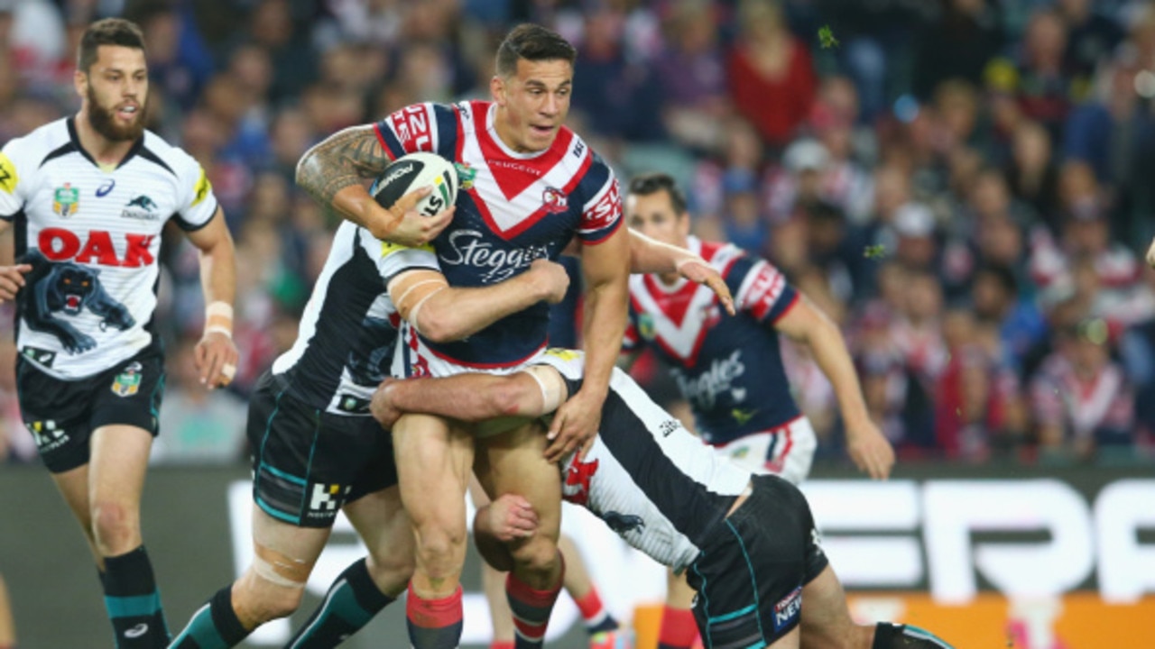 Sonny Bill Williams in action for the Roosters in 2014.