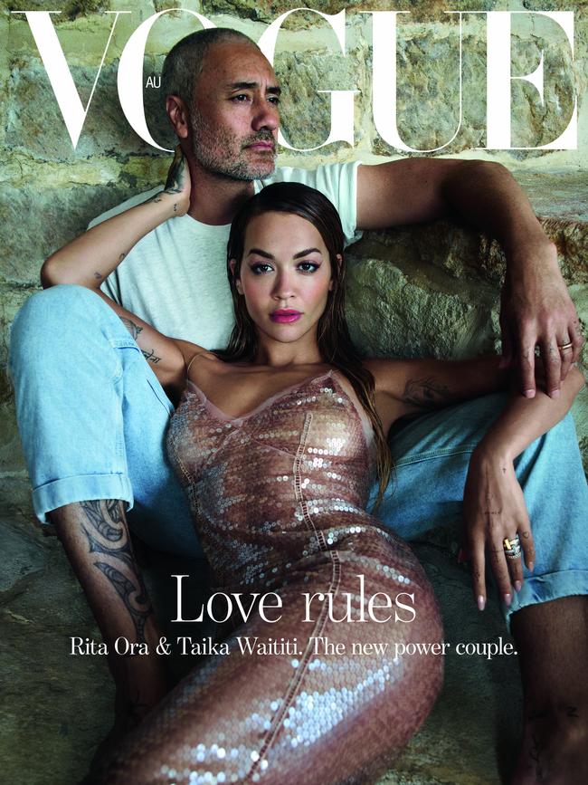 Rita Ora &amp; Taika Waititi for Vogue Australia June 2023 issue. Picture: Robbie Fimmano for Vogue Australia.