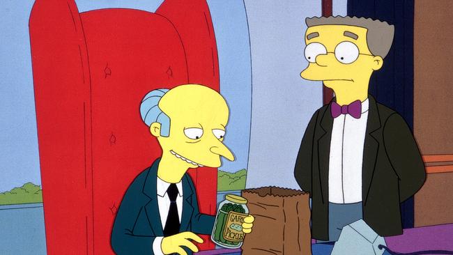 Monty Burns and his love-struck lackey Mr Smithers are both voiced by the talented Harry Shearer.