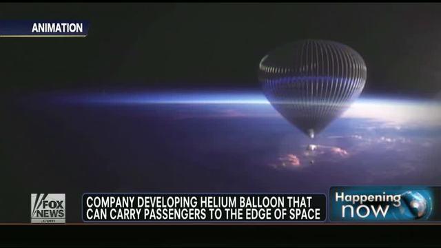 Helium balloon ride to the edge of space