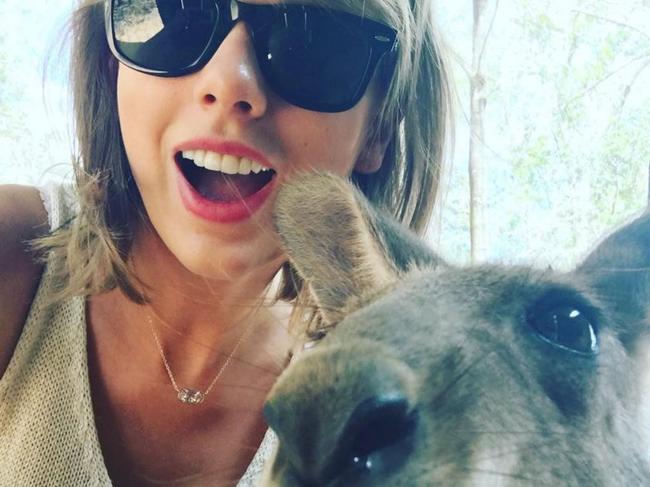 Taylor Swift on Instagram in Queensland taylorswift I didn't know 'kangaroo selfies' were a thing. But they are and this is one. @taylorswift