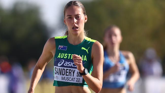 Olivia Sandery during the World Race-Walking Championships in Oman. Picture: Francois Nel/Getty Images