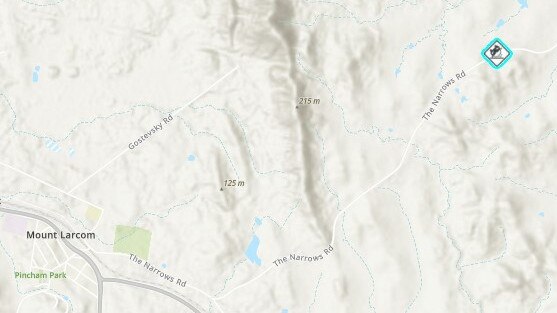 Emergency crews were called to a truck rollover at Mount Larcom on Thursday morning.