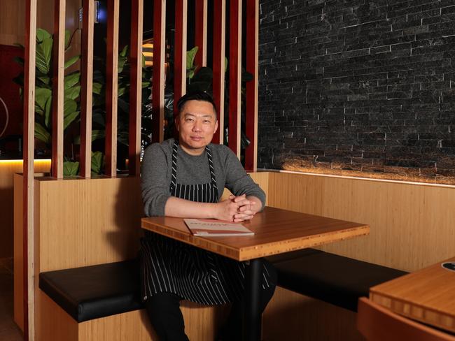 Owner of Pot Sticker Dumpling House’s new Moonah restaurant Philip Zhao. Picture: MIREILLE MERLET