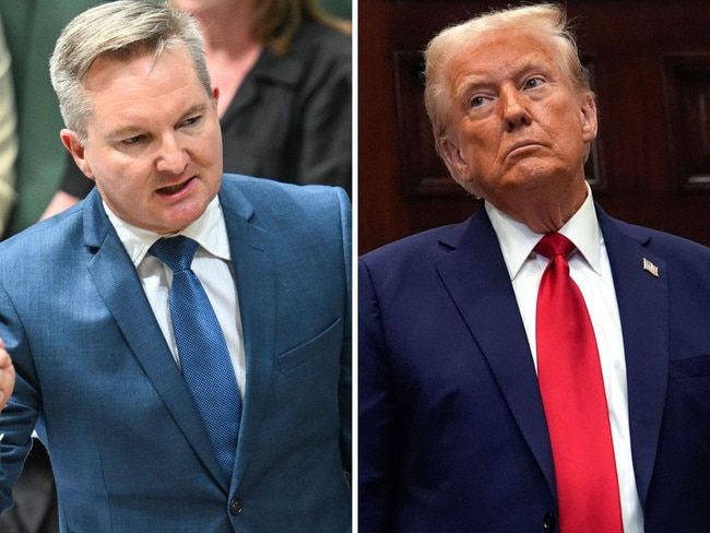 Climate Change Minister Chris Bowen, and US President Donald Trump. Picture: