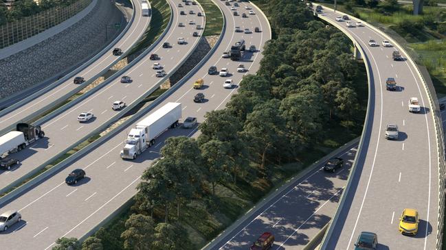 An artist’s impression of the North East Link. Picture: Supplied.