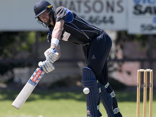 William Sutherland in action during the Premier Cricket: Dandenong v Prahran match in Dandenong, Saturday, Dec. 1, 2018. Picture:Andy Brownbill