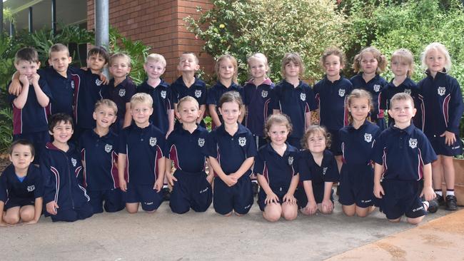 St John's Catholic School Roma's Prep Blue class. Picture: Chloe Cufflin.