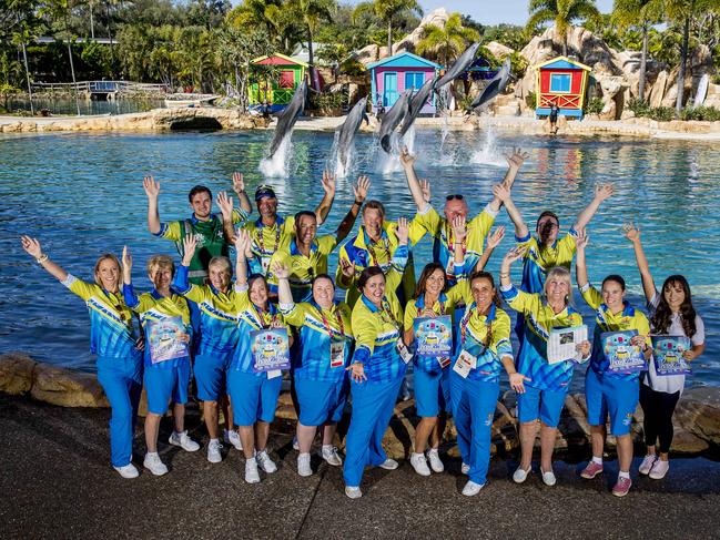 2018 Commonwealth Games volunteers at Sea World. Picture: Jerad Williams