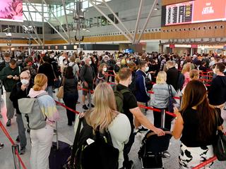 Luggage left behind in chaotic airport crush