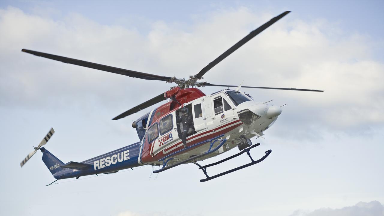 An inmate was transported via an emergency helicopter after suffering from multiple stab wounds.