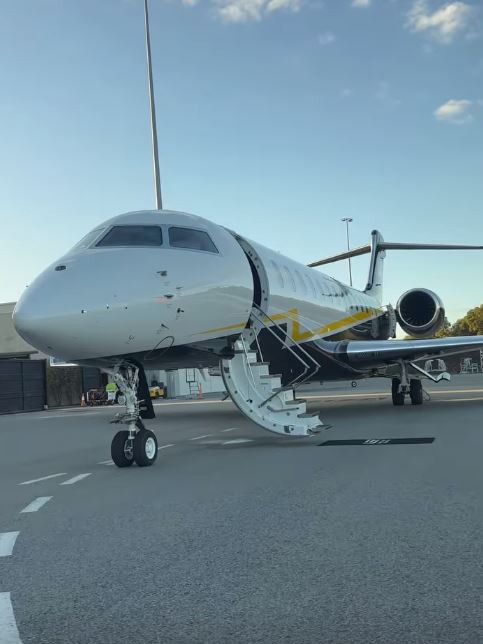 He is one of the handful of Australians to own a Bombardier Global 7500 jet. Picture: Instagram