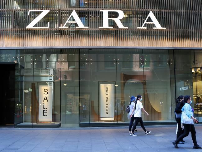 Retailers such as Zara, widely accused for adding to textile waste through ‘fast fashion’ are leaning into upcycling. Picture: NCA NewsWire / Gaye Gerard