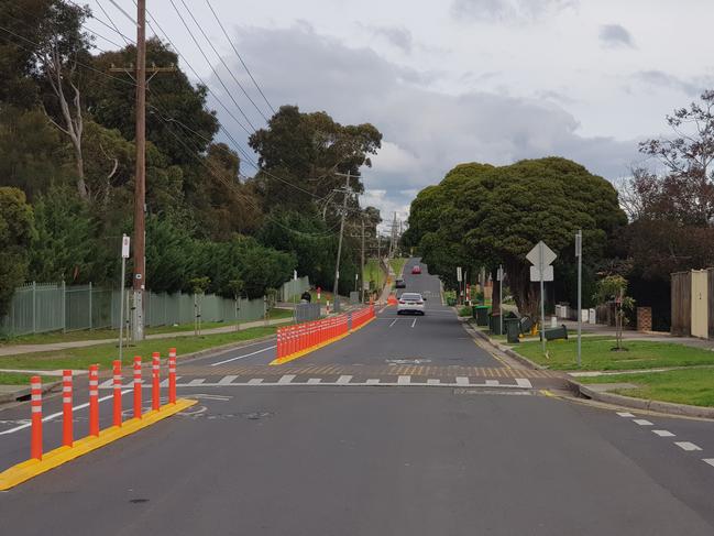 The controversial bike lane on Northumberland Rd, Pascoe Vale